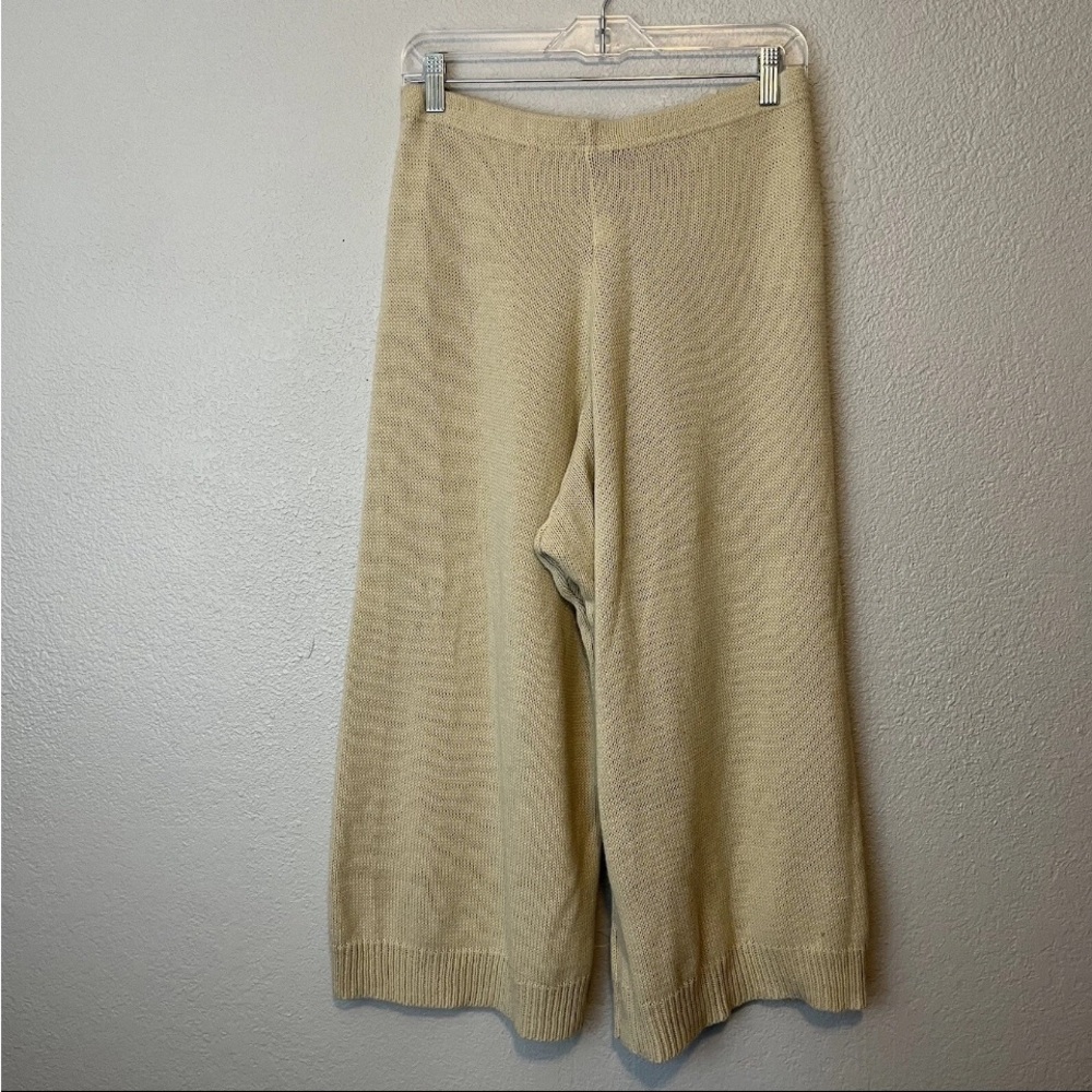 Nasty Gal Knitted Sweater Lounge Wide Leg Cropped Pants Size Large - Picture 7 of 7